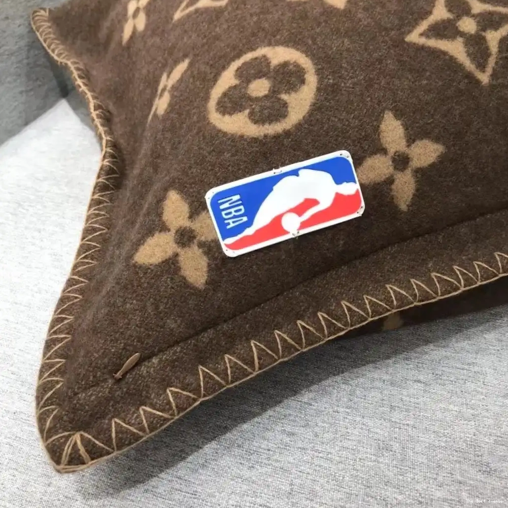 LV WOOL PILLOW THROW CUSTOM LETTERS 0514